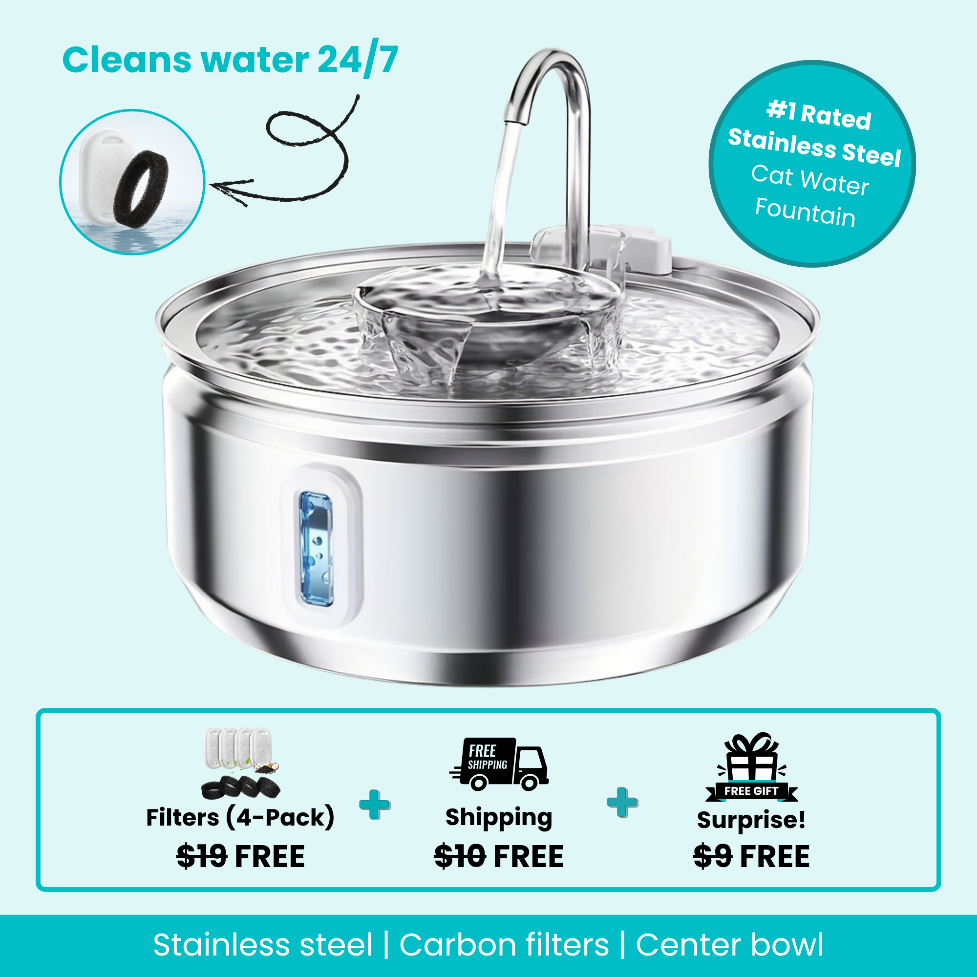The Dripurr™ Health & Happiness Cat Fountain Kit