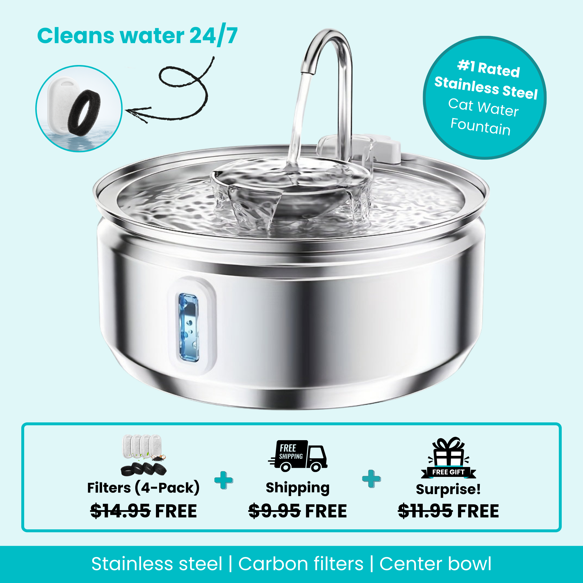 The Dripurr Health & Happiness Cat Fountain Kit