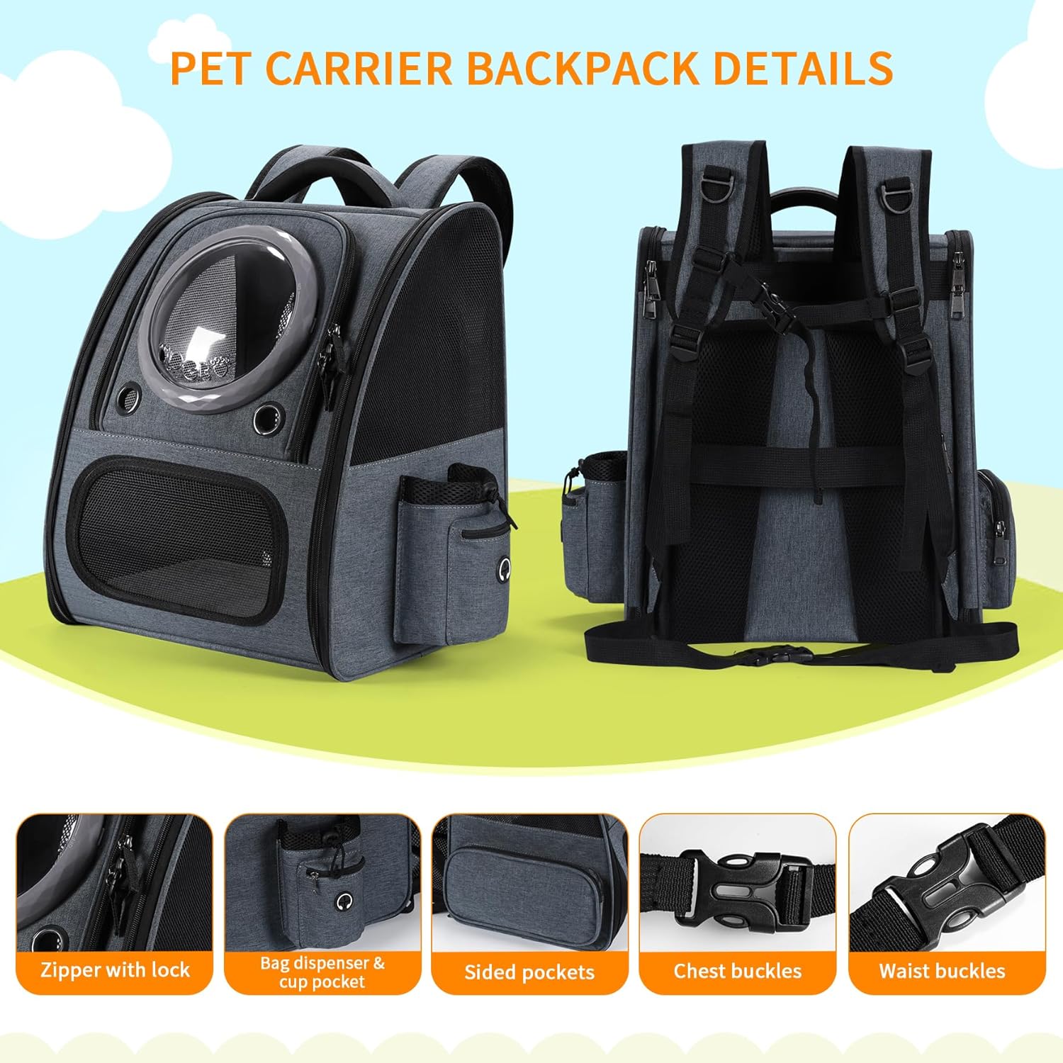 Dripurr™ Expandable Bubble Cat Backpack Carrier