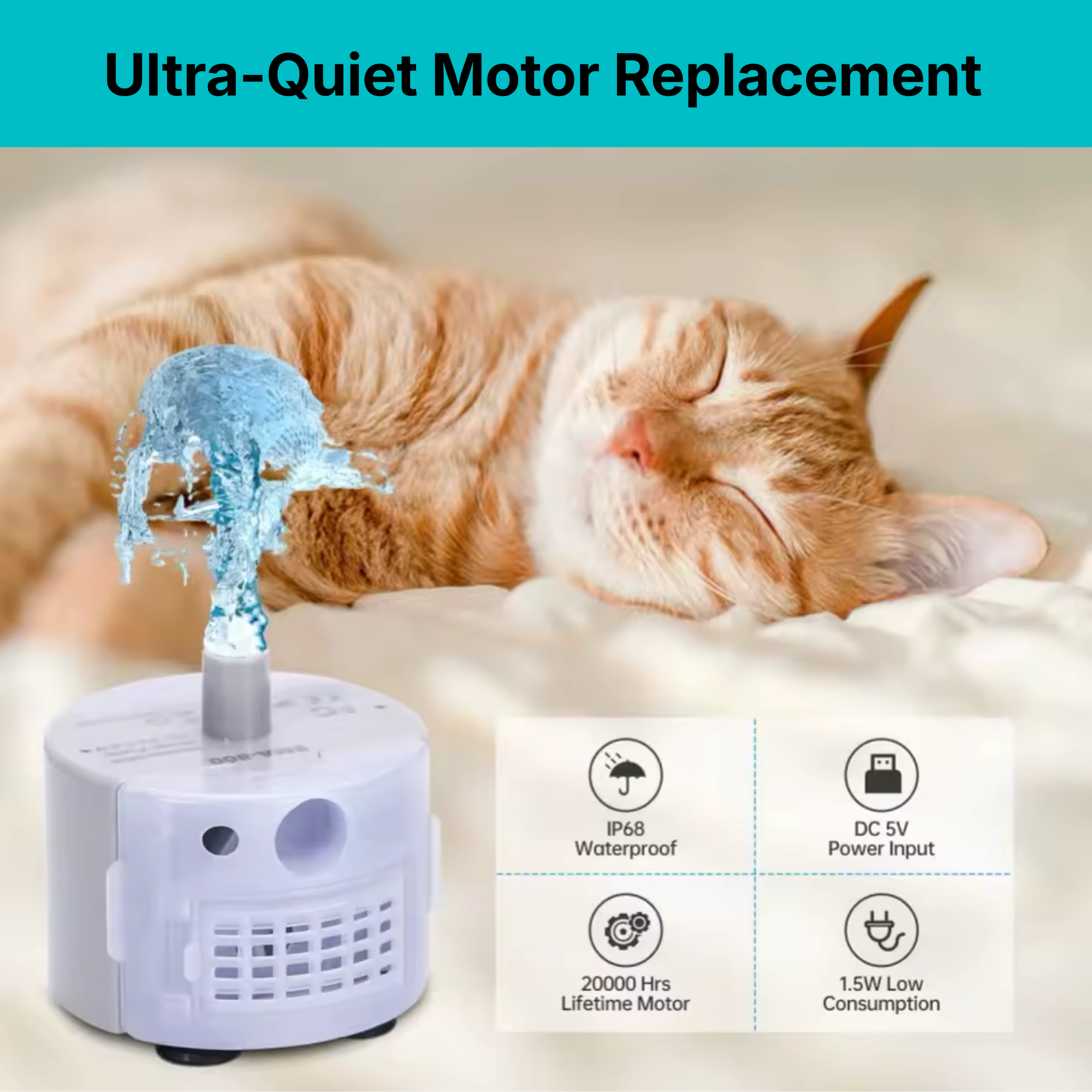 Dripurr™ Ultra-Quiet Replacement Pump (USB)